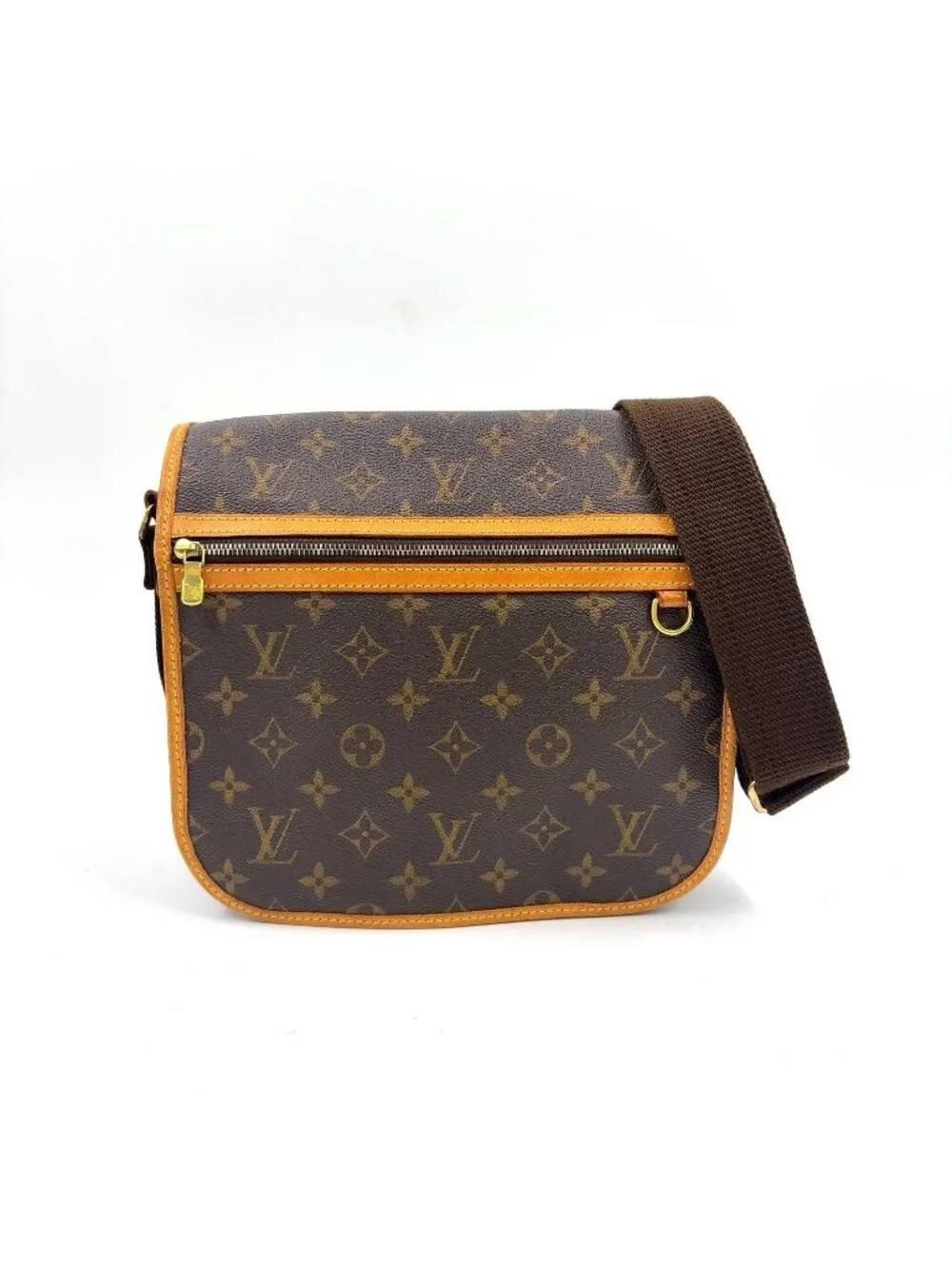 Louis Vuitton Bus PM Monogram Macassar Brown Shoulder Bag Gold